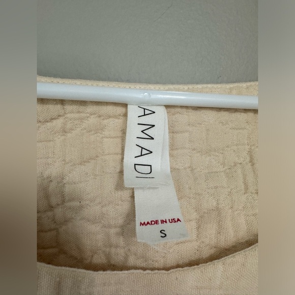 Anthropologie Amadi Blouse milkmaid peasant style Cream Long Sleeve Textured - Picture 5 of 5